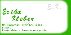 erika kleber business card